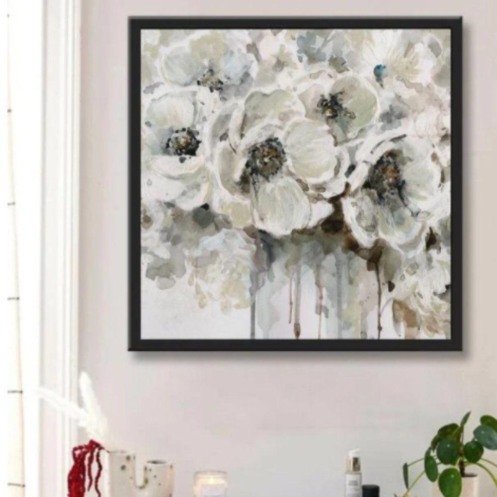 Flower Print DIY Diamond Painting No Frame NWT